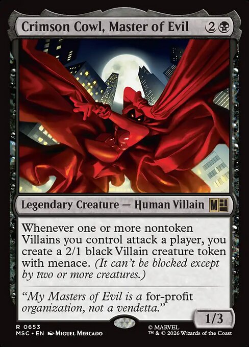 Crimson Cowl, Master of Evil Magic: The Gathering card