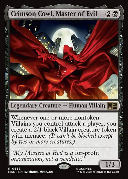 Crimson Cowl, Master of Evil Magic: The Gathering card