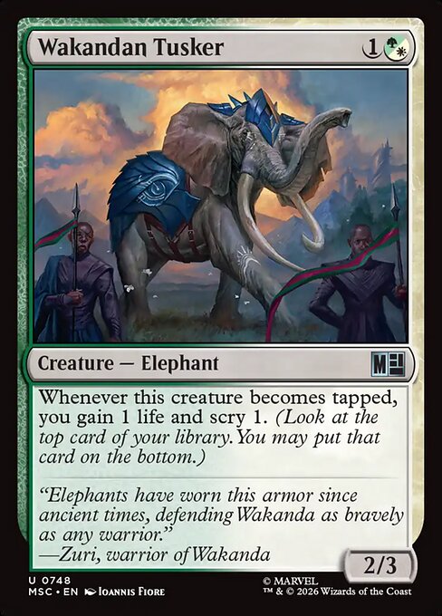 Wakandan Tusker Magic: The Gathering card