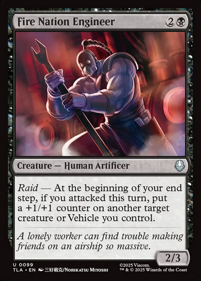 Fire Nation Engineer Magic: The Gathering card