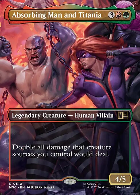 Absorbing Man and Titania Magic: The Gathering card