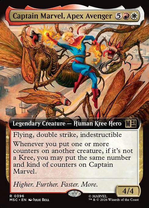 Captain Marvel, Apex Avenger Magic: The Gathering card