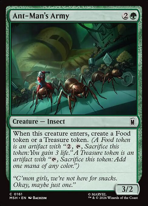 Ant-Man's Army Magic: The Gathering card