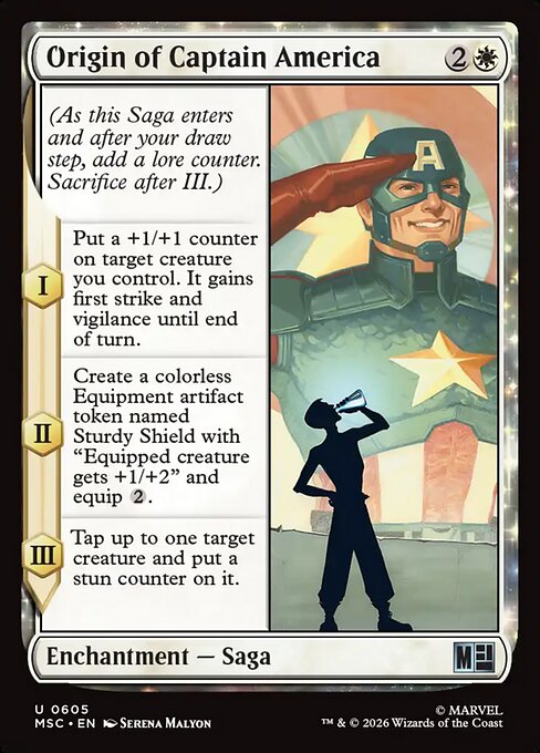Origin of Captain America Magic: The Gathering card