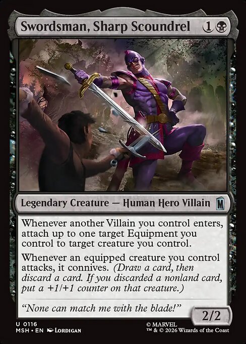 Swordsman, Sharp Scoundrel Magic: The Gathering card
