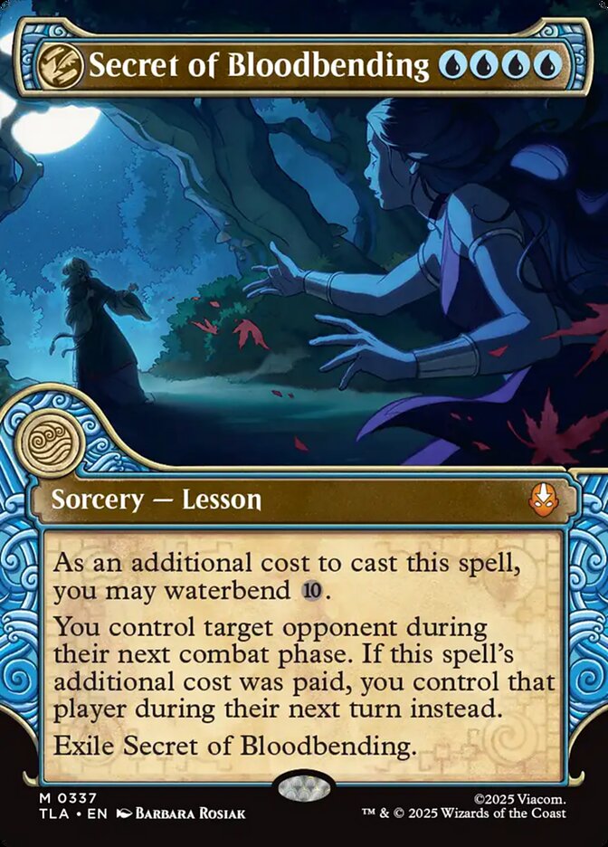 Secret of Bloodbending Magic: The Gathering card