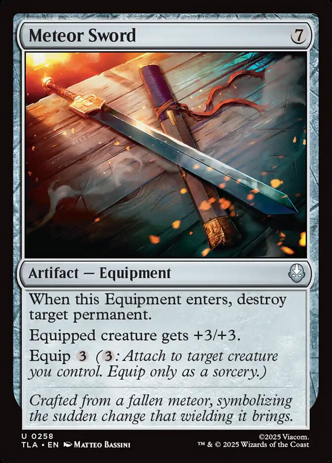 Meteor Sword Magic: The Gathering card