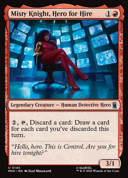 Misty Knight, Hero for Hire Magic: The Gathering card