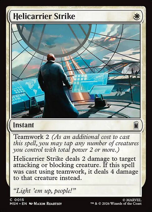 Helicarrier Strike Magic: The Gathering card