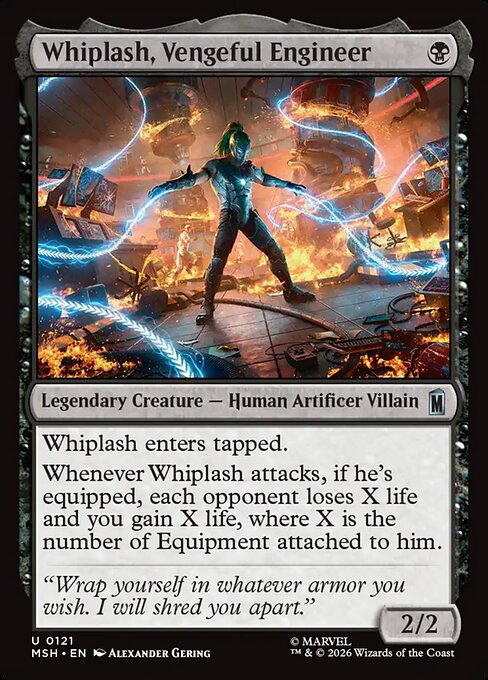 Whiplash, Vengeful Engineer Magic: The Gathering card
