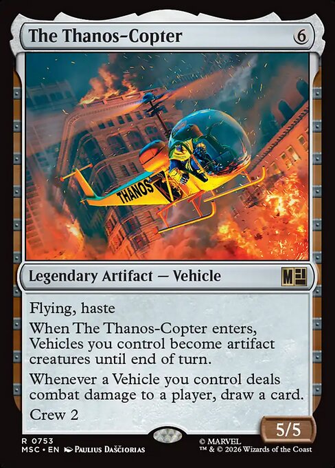 The Thanos-Copter Magic: The Gathering card