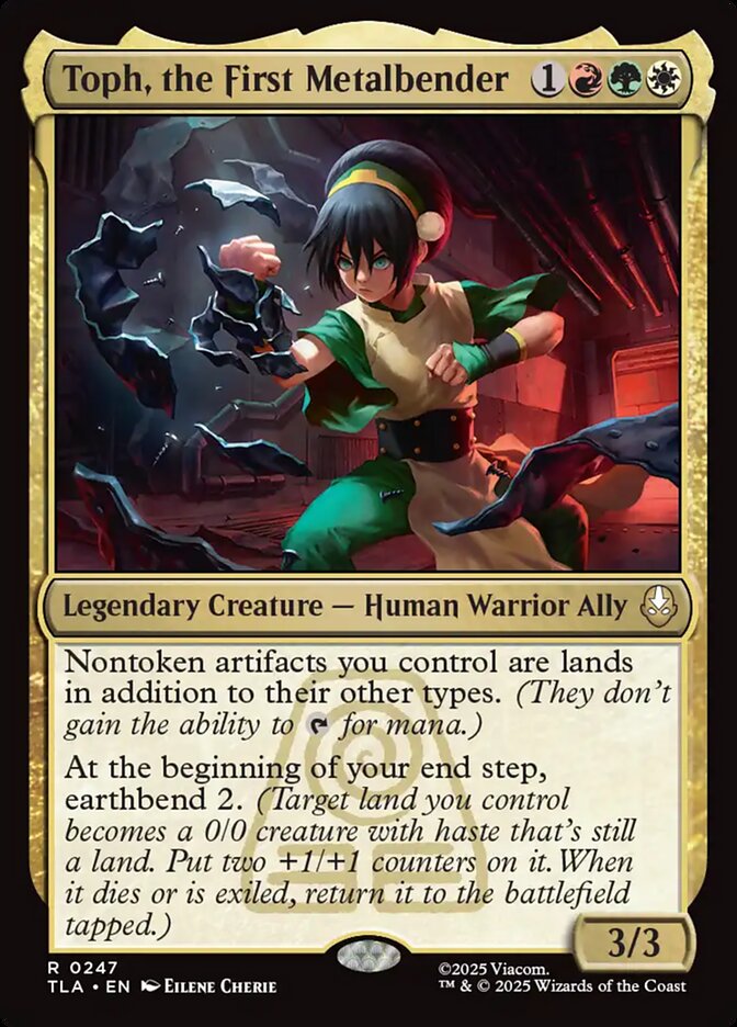 Toph, the First Metalbender Magic: The Gathering card