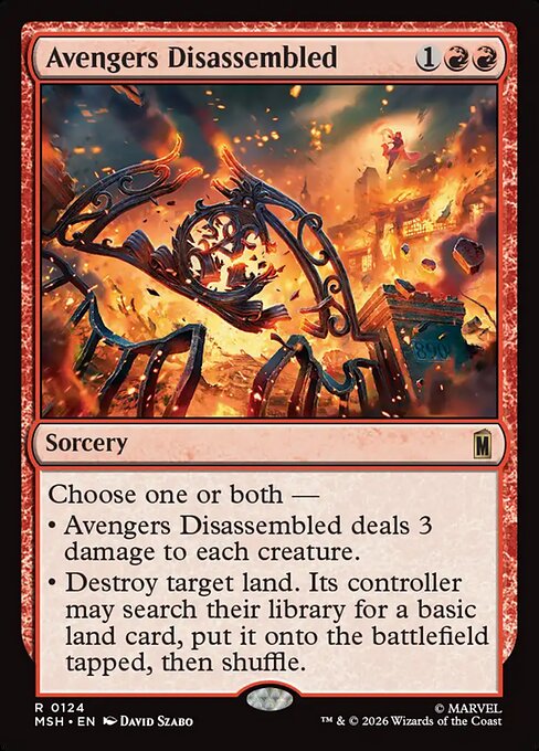 Avengers Disassembled Magic: The Gathering card