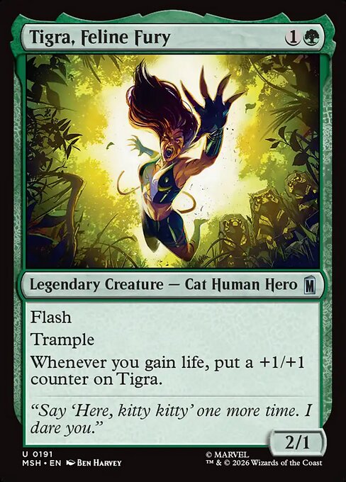 Tigra, Feline Fury Magic: The Gathering card