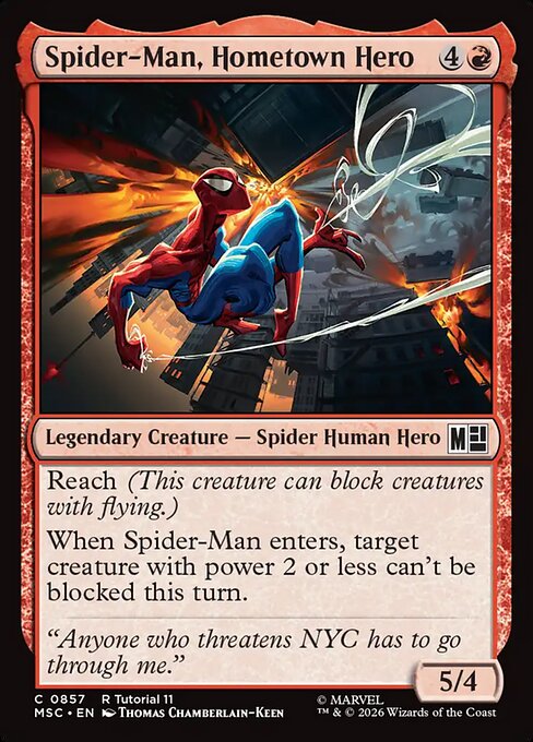 Spider-Man, Hometown Hero Magic: The Gathering card