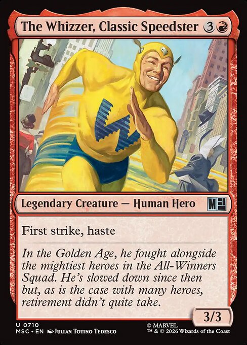 The Whizzer, Classic Speedster Magic: The Gathering card