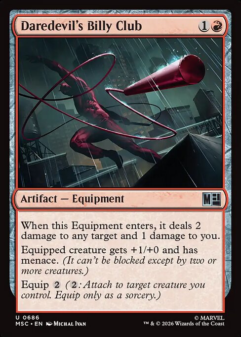 Daredevil's Billy Club Magic: The Gathering card