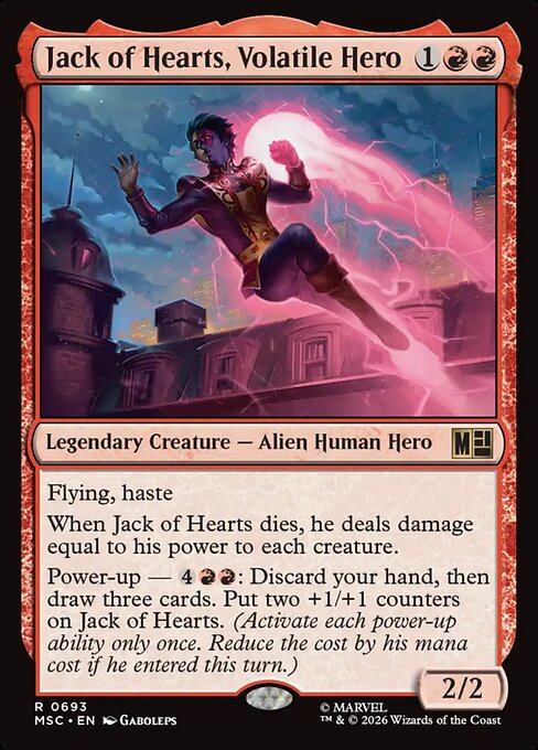 Jack of Hearts, Volatile Hero Magic: The Gathering card