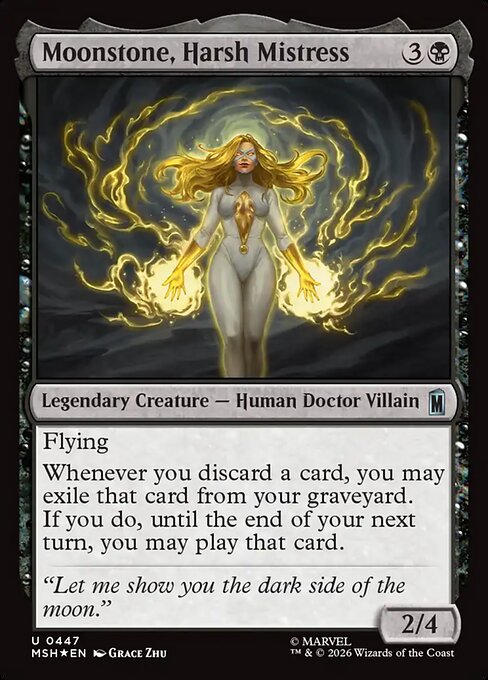 Moonstone, Harsh Mistress Magic: The Gathering card