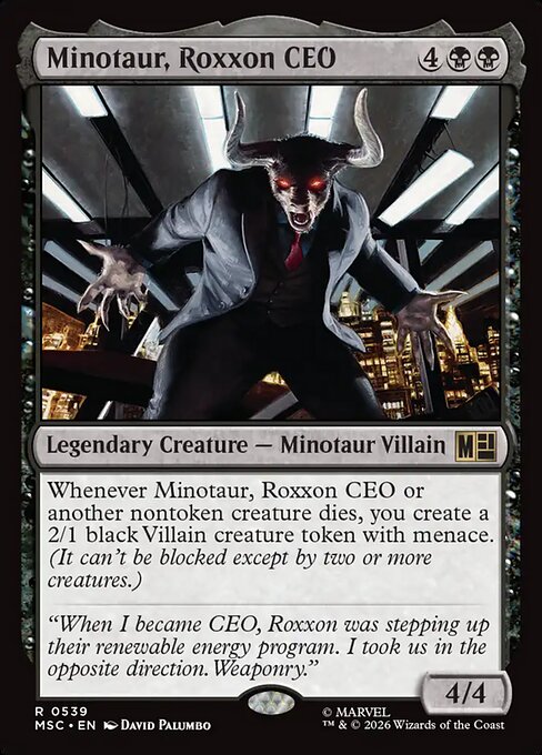 Minotaur, Roxxon CEO Magic: The Gathering card