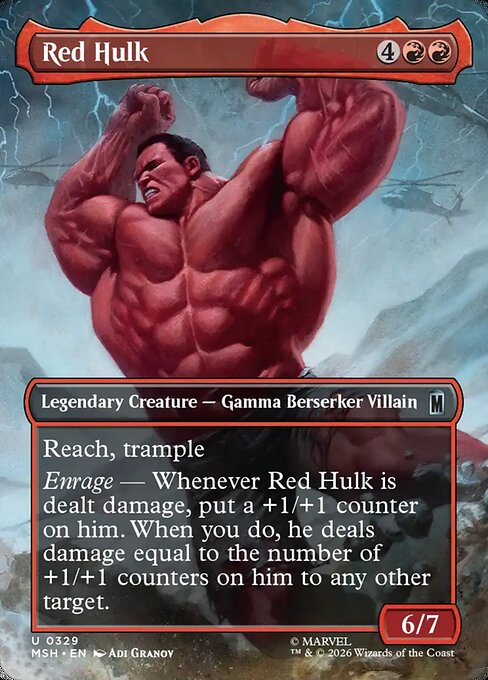 Red Hulk Magic: The Gathering card