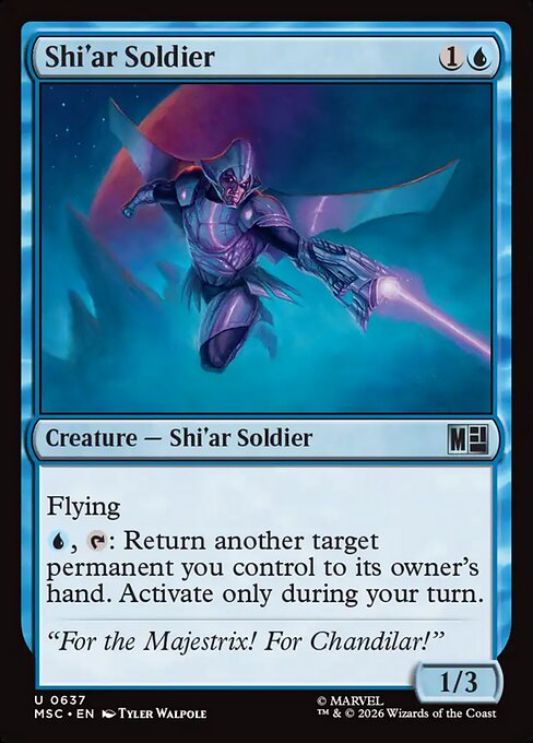 Shi'ar Soldier Magic: The Gathering card