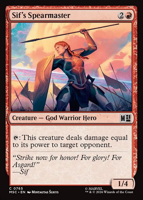 Sif's Spearmaster Magic: The Gathering card