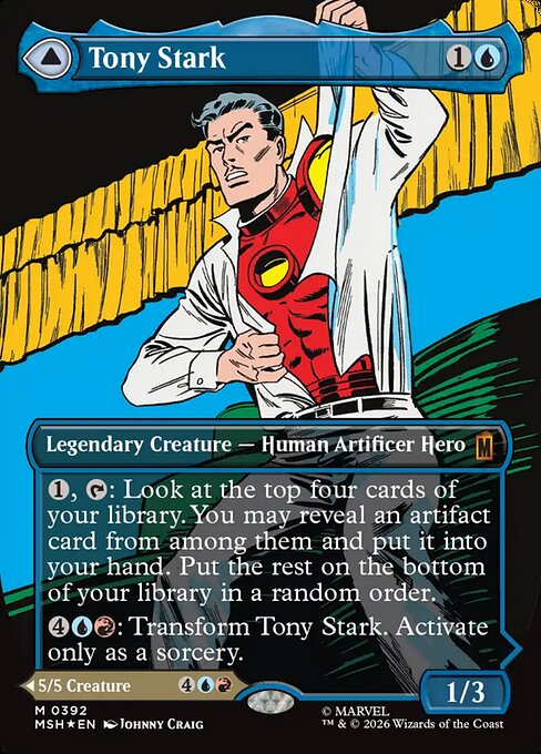 Tony Stark Magic: The Gathering card