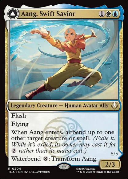 Aang, Swift Savior // Aang and La, Ocean's Fury Magic: The Gathering card