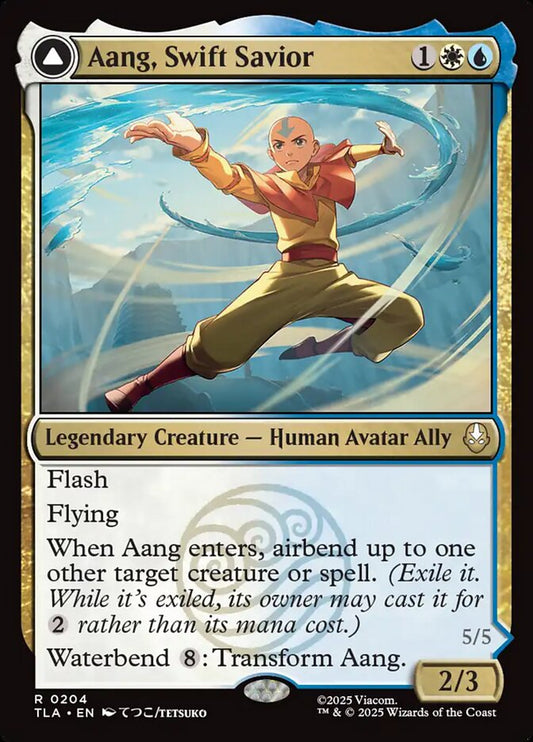 Aang, Swift Savior // Aang and La, Ocean's Fury Magic: The Gathering card