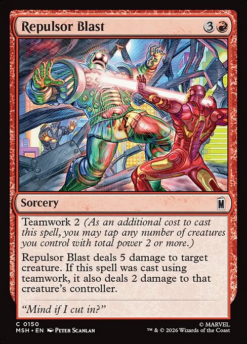 Repulsor Blast Magic: The Gathering card