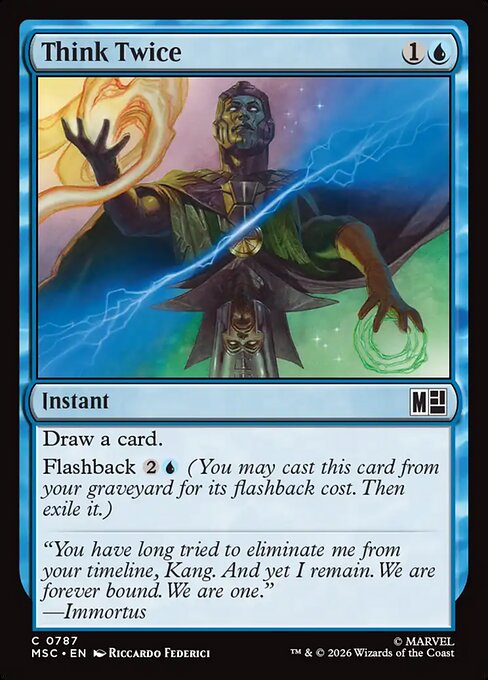 Think Twice Magic: The Gathering card