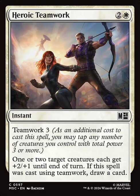 Heroic Teamwork Magic: The Gathering card