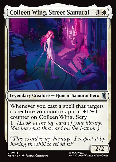 Colleen Wing, Street Samurai Magic: The Gathering card