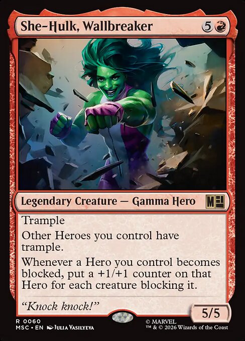 She-Hulk, Wallbreaker Magic: The Gathering card