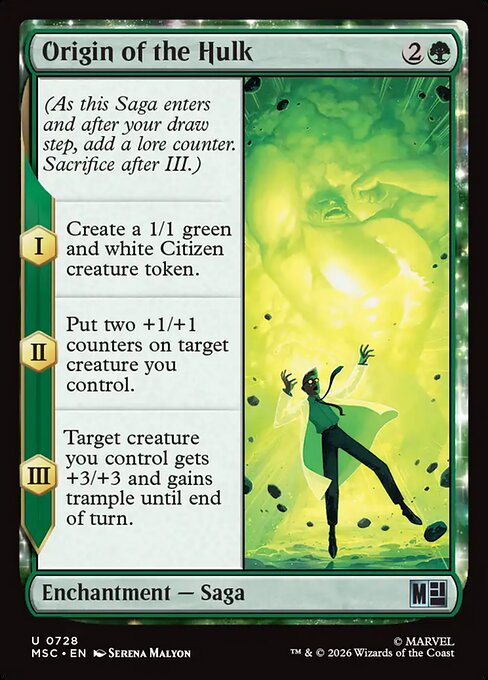 Origin of the Hulk Magic: The Gathering card
