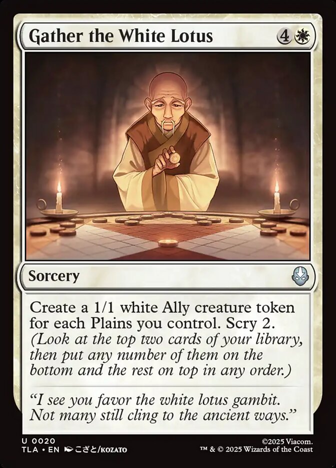 Gather the White Lotus Magic: The Gathering card