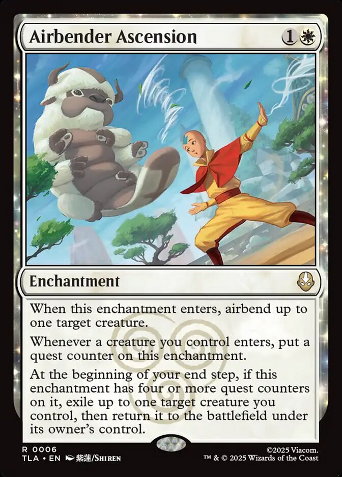 Airbender Ascension Magic: The Gathering card