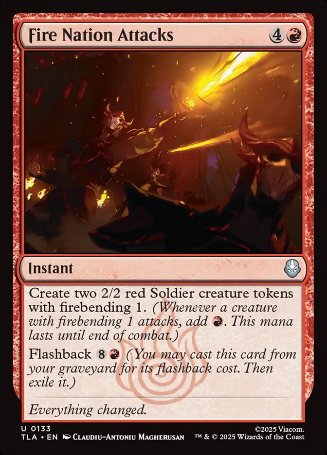 Fire Nation Attacks Magic: The Gathering card