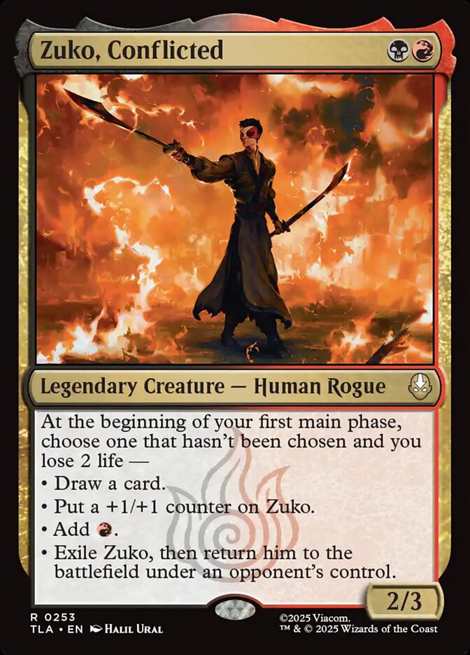 Zuko, Conflicted Magic: The Gathering card