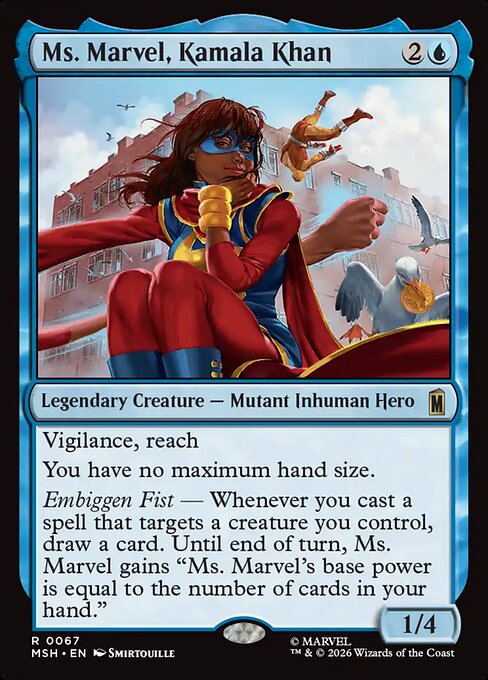 Ms. Marvel, Kamala Khan Magic: The Gathering card