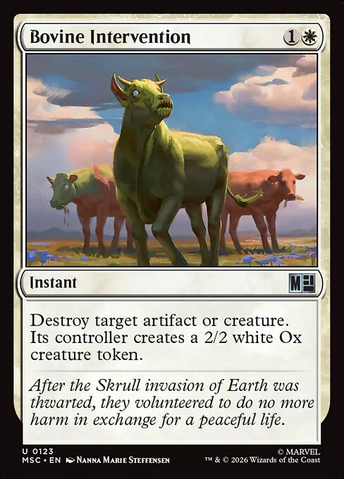 Bovine Intervention Magic: The Gathering card