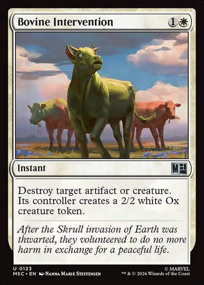 Bovine Intervention Magic: The Gathering card