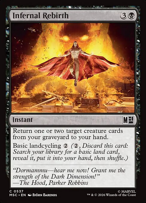 Infernal Rebirth Magic: The Gathering card