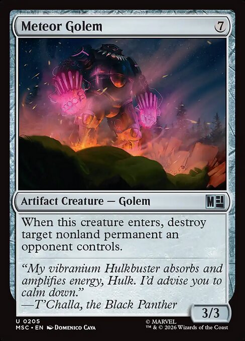 Meteor Golem Magic: The Gathering card