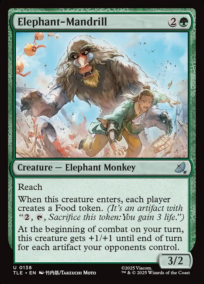 Elephant-Mandrill card image