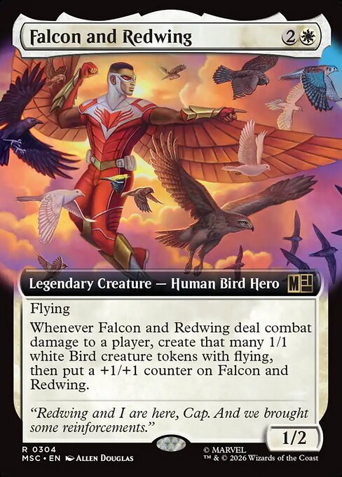 Falcon and Redwing Magic: The Gathering card