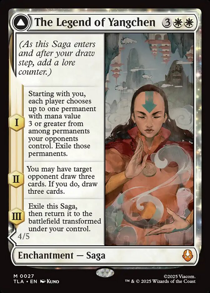 The Legend of Yangchen // Avatar Yangchen Magic: The Gathering card