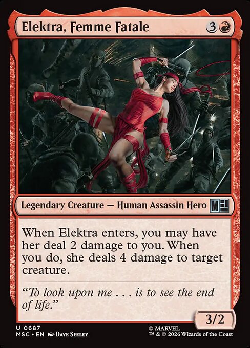 Elektra, Femme Fatale Magic: The Gathering card