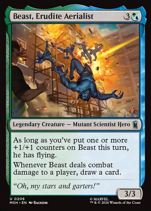 Beast, Erudite Aerialist Magic: The Gathering card